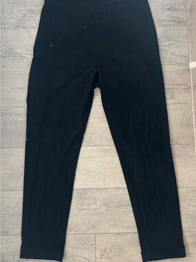 Bitte Kai Rand Black Slim Tapered high Rise magic Stretch Pants side zipper